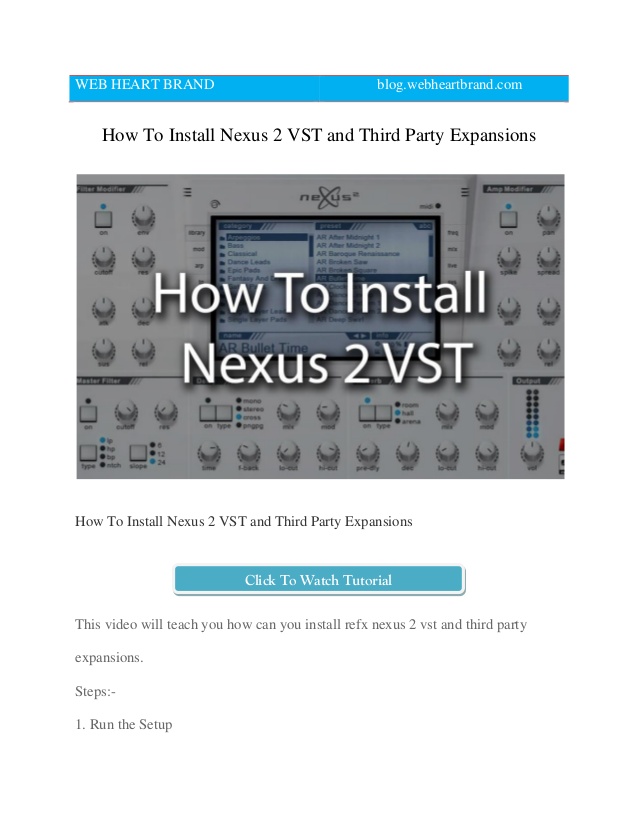 how to install nexus 2 without dvd
